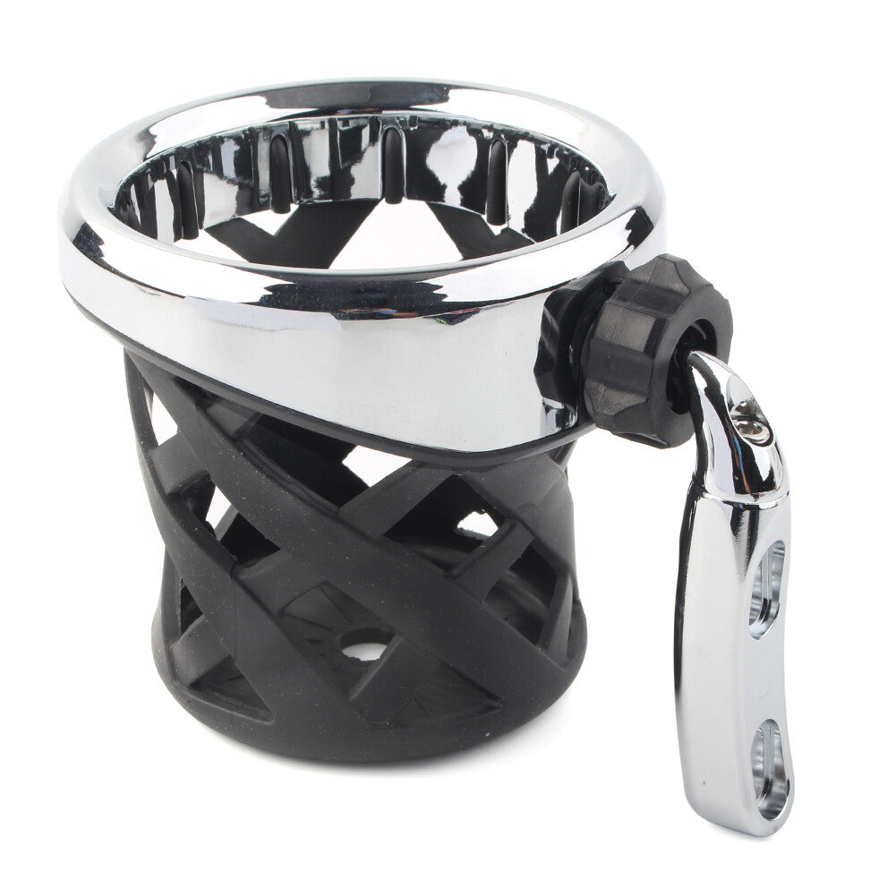 Chrome Handlebar Cup Holder W/ Mesh Basket Fit for Harley Fit GL1800 01-17 Q
