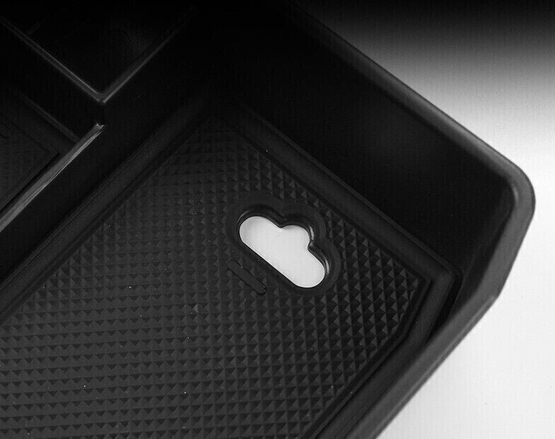 1PCS Console Storage Box Tray Cover Trim 20-24 for Toyota Highlander Matte Black