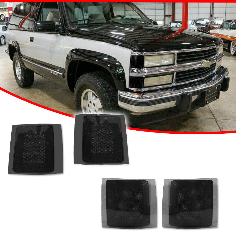 Smoked Front Corner Side Marker Light Kit for 94-00 for and for GMC C/K Pickup Trucks - v