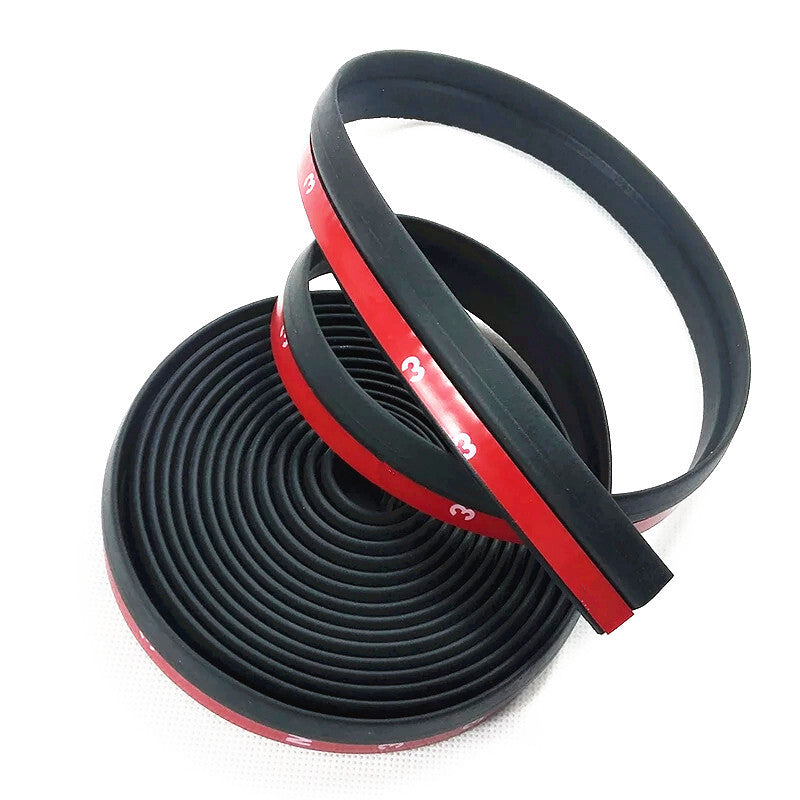4 Meters Z type Adhesive Sticker Car Door Rubber Seal Sound Insulation Pad Black