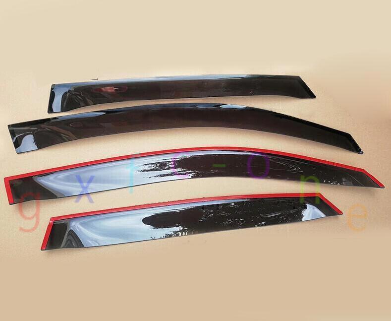 for Cadillac XT4 2019-2023 Black Car Window Vent Visor Sun Rain Deflector Guard