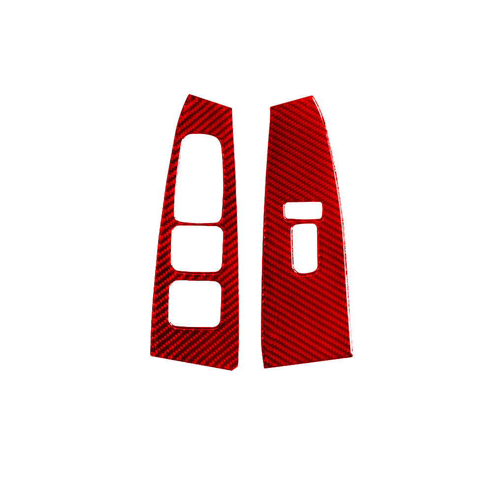 5Pcs Red Carbon Fiber Interior Central Console Cover Trim for Lexus RX300 Type A v