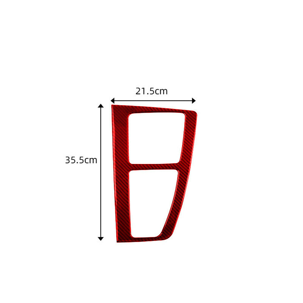 Red Carbon Fiber Climate Control Panel Cover Trim Strip for Cadillac CTS 2003-07 v