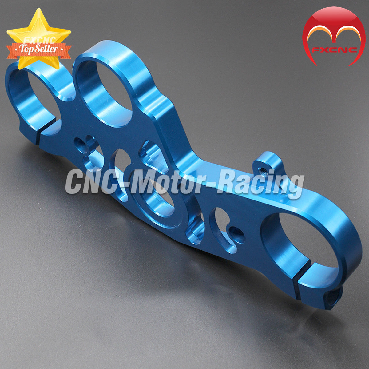 Suitable for Yamaha R1 2004, 2005, and 2006 models. Lowering Triple Tree front top clip, blue.