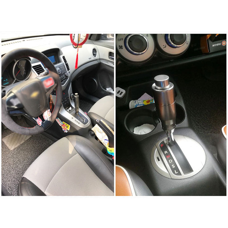Sturdy black aluminum alloy universal automotive automatic gear shift knob shifter lever n
