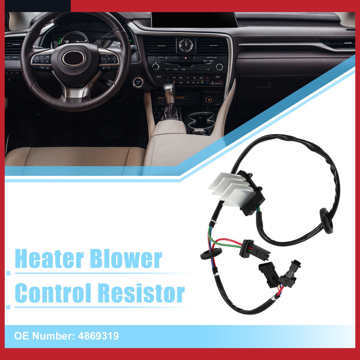 Pack of 1 for Saab 9-5 1999-2005 Car HVAC Blower Motor Resistor Heater 4869319