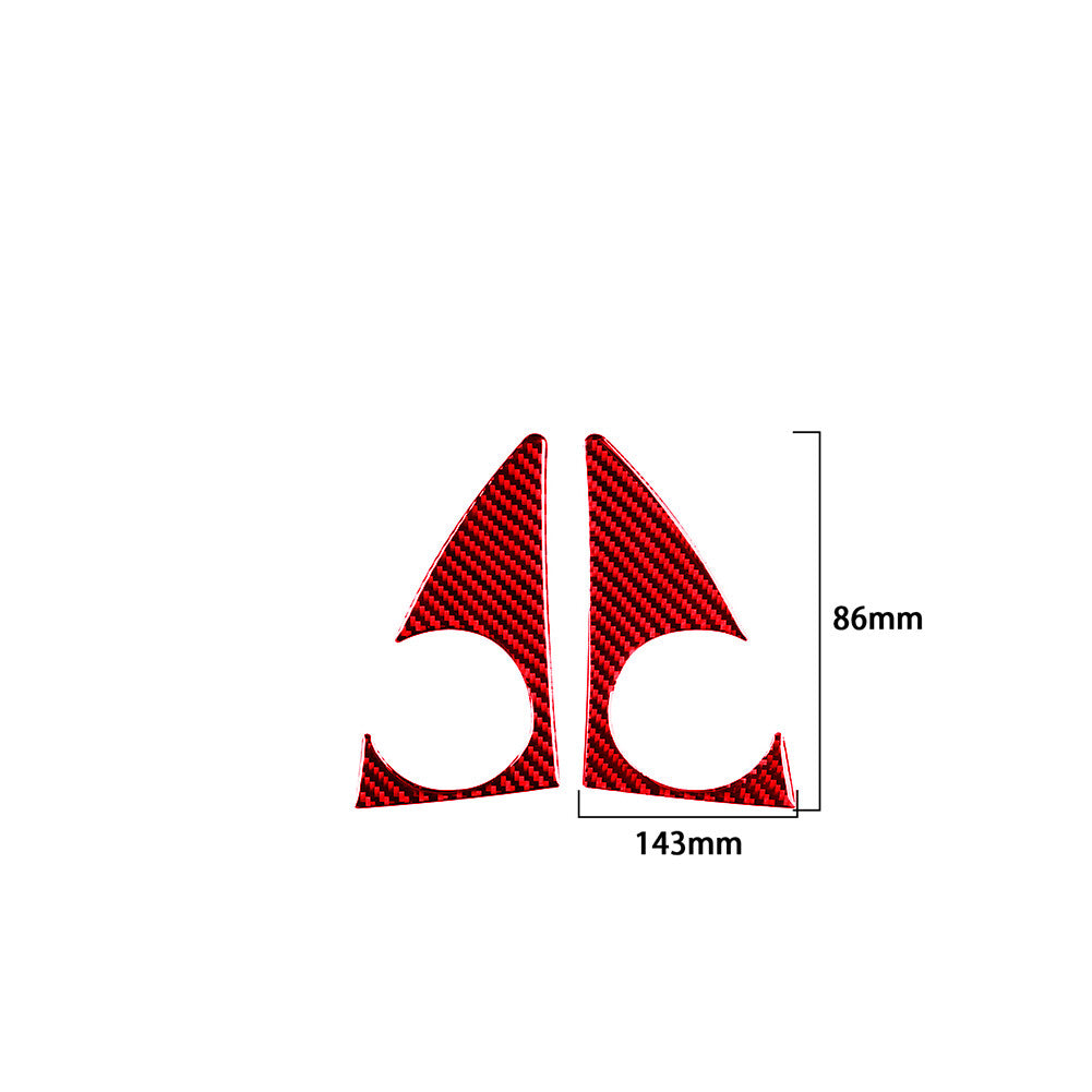 Carbon Fiber Below Of Climate Control Cover Trim For Fiesta 2011-2015 v