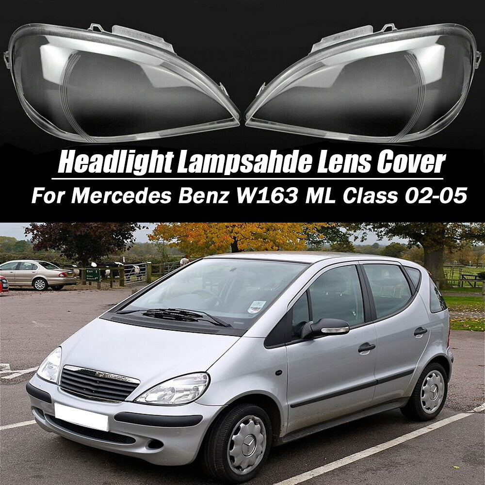 LeftRight Headlight Headlamp Lens Cover for Mercedes for Benz W163 ML Class 2002-05