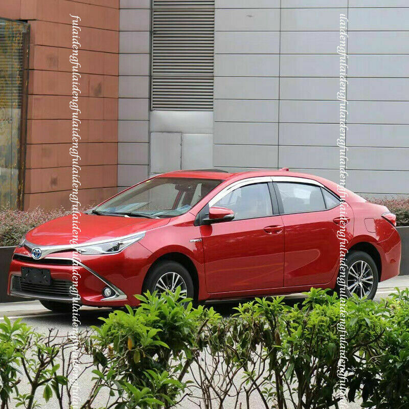 Chrome Window Visor Rain Guard Vent Deflector for Toyota for Corolla Sedan 2014-2018