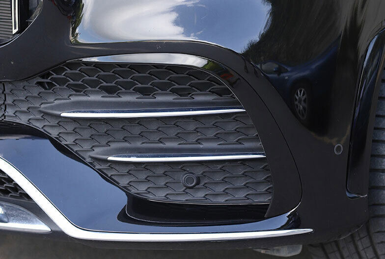 for Benz GLE 450 V167 20-23 ABS Black Front Bumper Lip Spoiler Fins Canards Trim