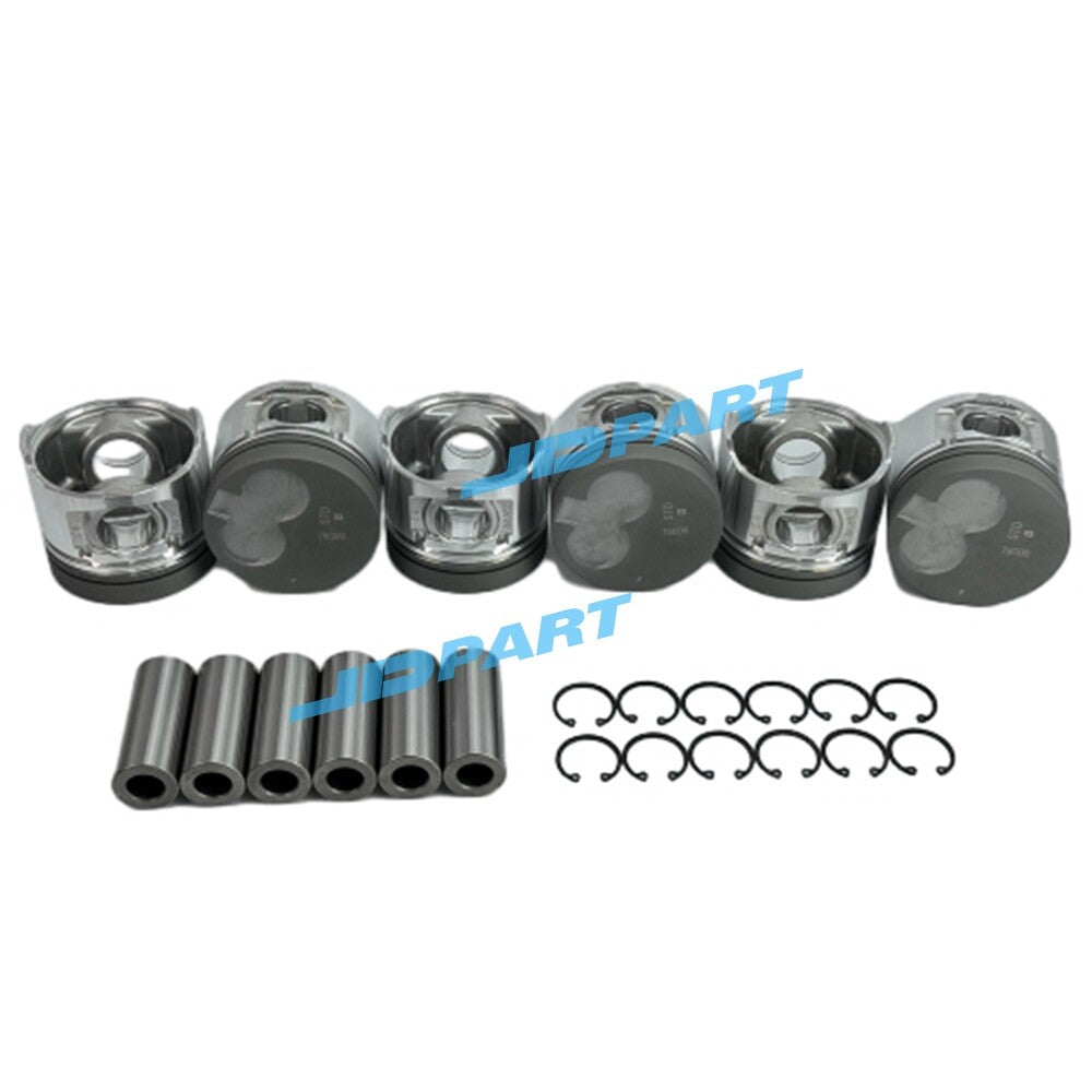 6-piece set of 15Z pistons for excavator engine parts -