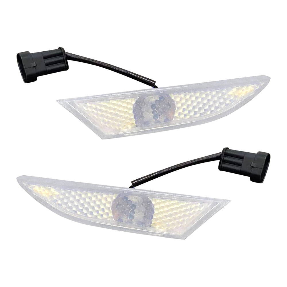 2X Front Clear Side Marker Indicator Lens Left+Right Fits For Gallardo 2004-2014