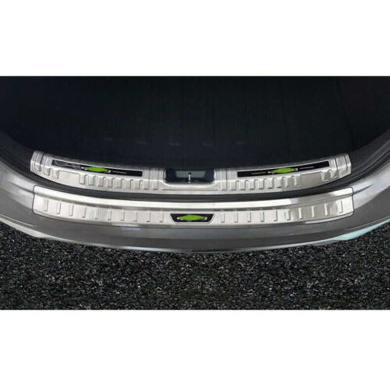 for Kia Forte K3 2019-2021 Silver Rear Bumper Protector Guard Sill Plate Trim 2x