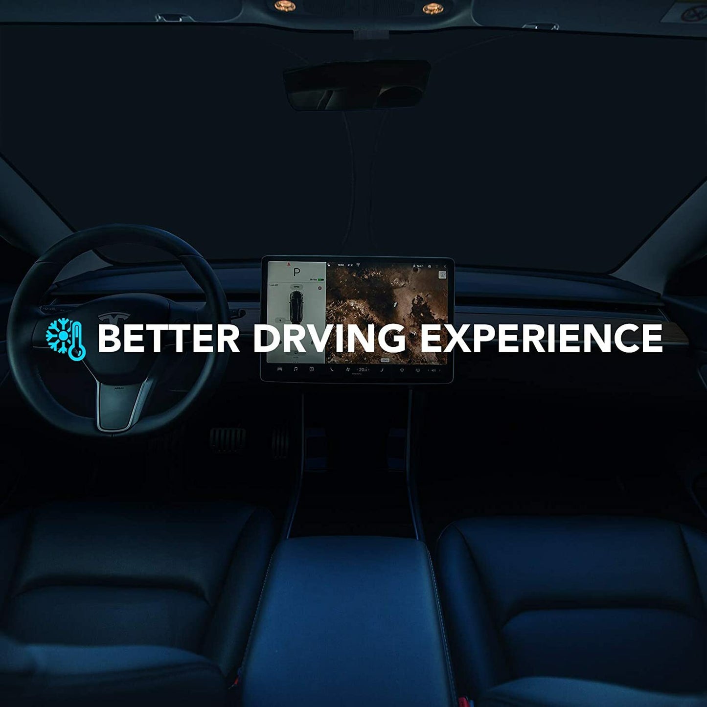 Custom-made windshield sunshade for Model 3 Y - n