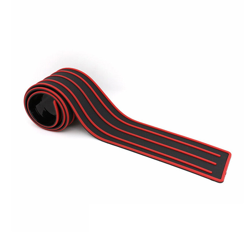 1xDurable Car SUV Rear Bumper Sill/Protector Rubber Cover Guard Protective Strip v