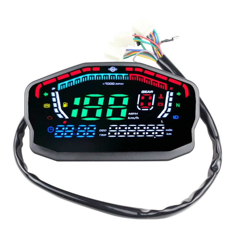 Motorcycle odometer with digital LED display, 2-cylinder or 4-cylinder. n