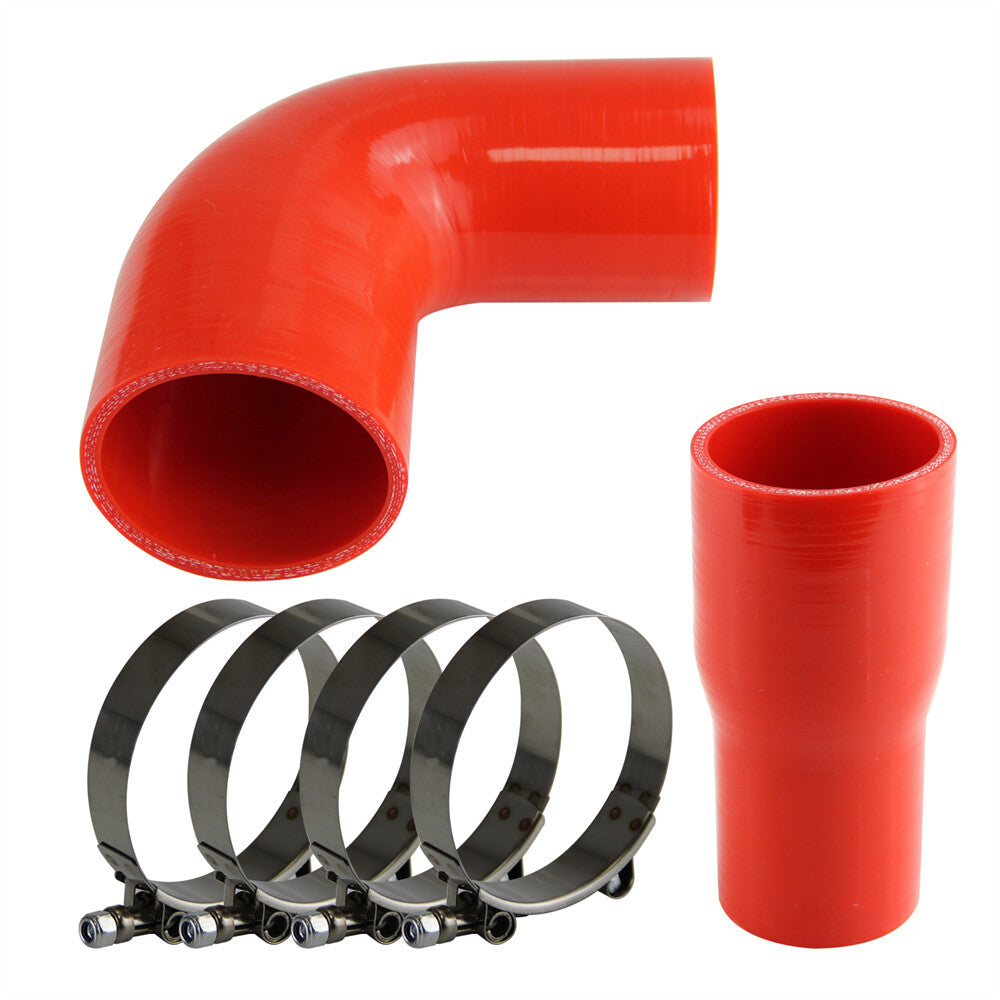 Intercooler silicone Hose pipe +Clamps for BMW 135i 335i 335 E90 E92 N54 N55 Red