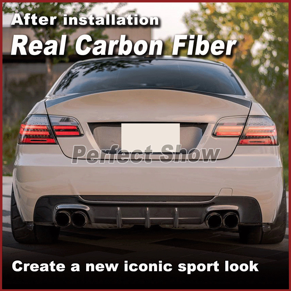 Carbon Fiber Rear Diffuser Quad Fit for BMW E92 E93 335i M-Tech M Sport Bumper