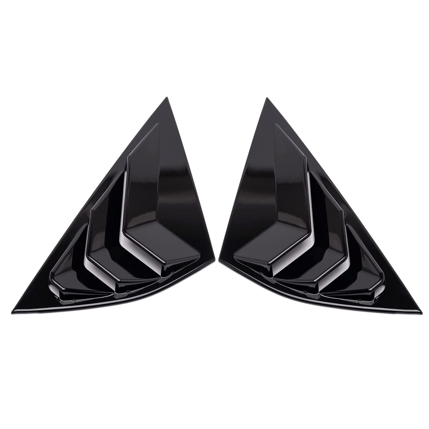 Sleek black side window louver cover ventilation spoon for Ford for Mustang 2021 2022