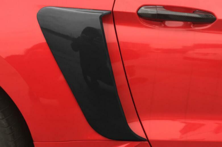 for Ford for Mustang 2015-2022 ST Gloss Black Rear Vent Fender Flank Cover Trim 4PCS