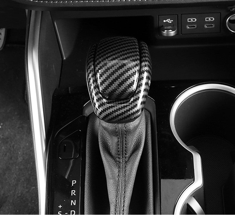 ABS Carbon fiber Gear Shift Knob Cover Trim Fit For 2020-2023 Highlander v