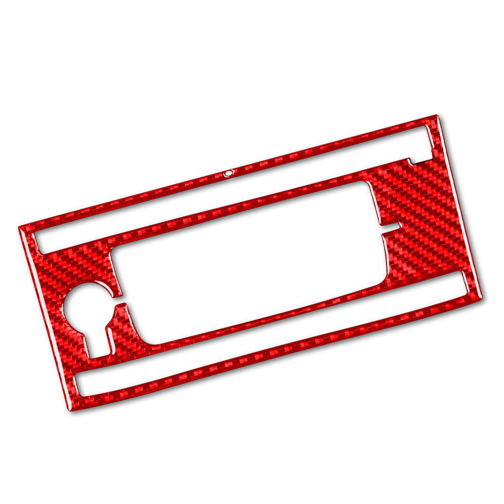 Red Carbon Fiber Console Volume Switch Button Panel Cover Trim for Honda Accord