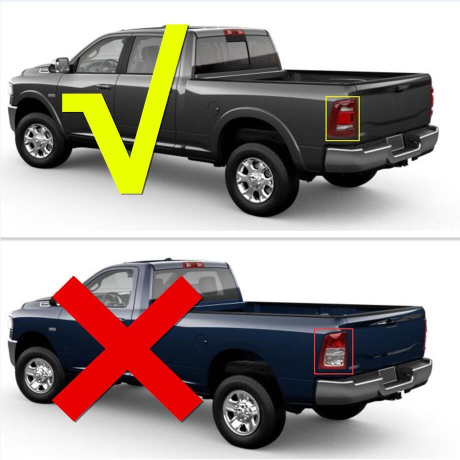 For 2019-2024 for Dodge for RAM 1500 ABS Chrome Exterior Rear Tail Light Cover Trim 2PCS v