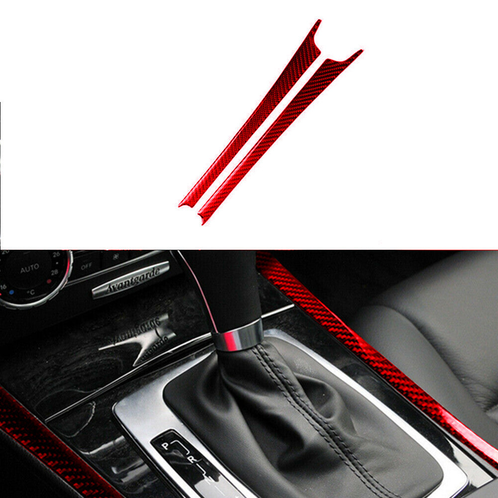 Red Passenger Central Control Trim Cover Carbon Fiber for VW Touareg 2011-2018 v