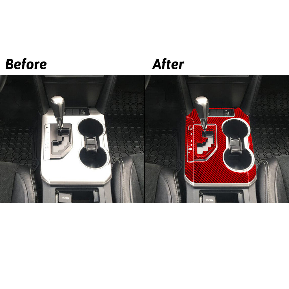 Red Carbon Fiber Center Control Panel Trim Cover Type B For F150 2004-2008 v