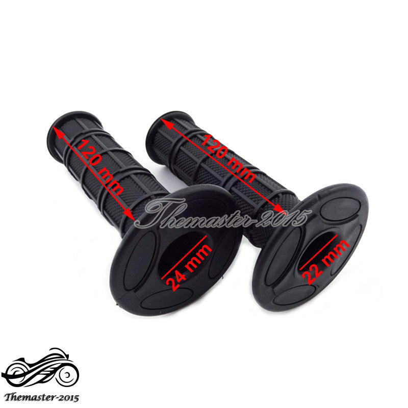 7/8 Soft Rubber Throttle Handlebar Handle Grips For Pit MX Dirt Bike Motorcycle Q