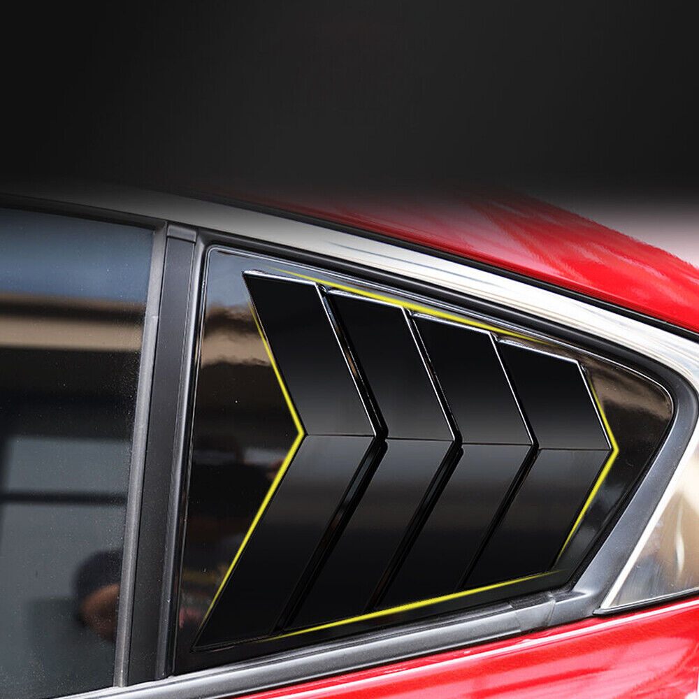 Fit for Mazda 3 Sedan 2019-2020 Glossy Black Side Vent Window Scoop Louver Trim