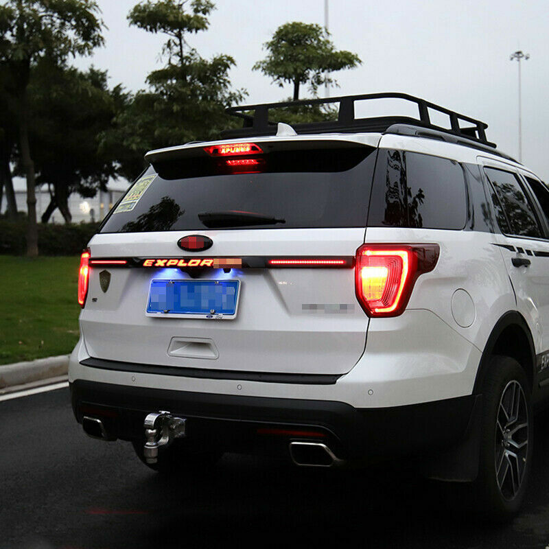 For 2016-2019 for Ford Explorer Car LED Badge Rear Trunk Tailgate Molding Trim Strip