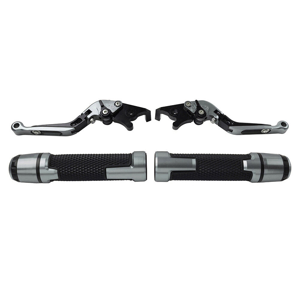 Folding Extendable Brake Clutch Lever Handlebar Grip Set FIT for Kawasaki 650R