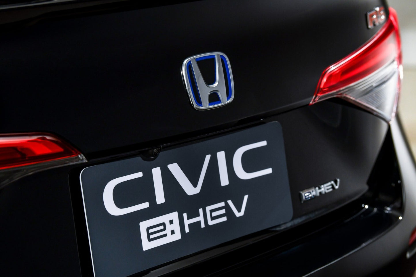 2-Pack H FE e:HEV Black Gloss Embroidered Badge for Honda for Civic FE 2021-23
