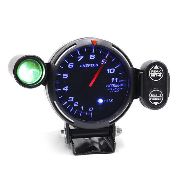 Car tachometer 11000 RPM peak memory function, ultra-bright LED backlight