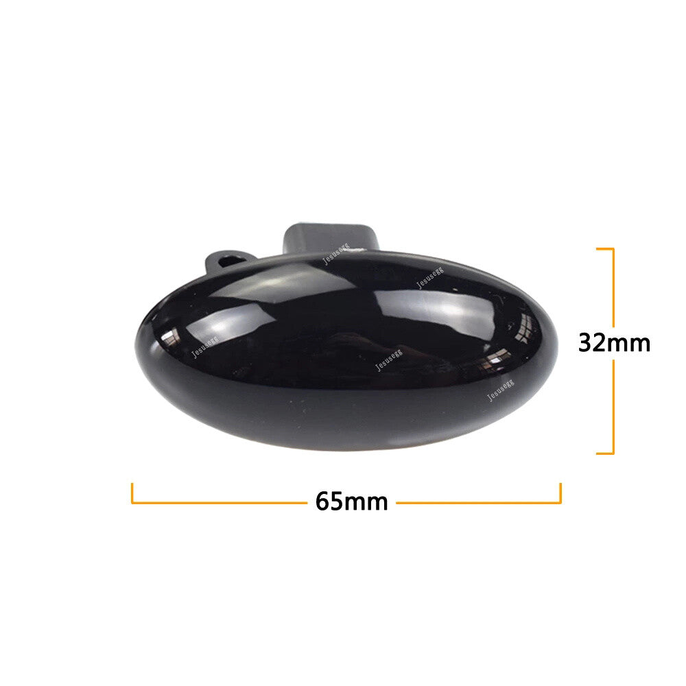 2Pcs LED Dynamic Sequential Side Marker Light Black for Peugeot 107 108 for Citroen