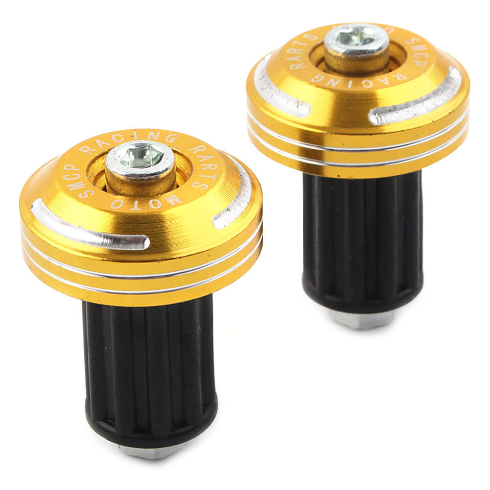 7/8 Handlebar Grips Handle Bar End Cap Plugs Slider Gold Motor CNC Dirt Bike