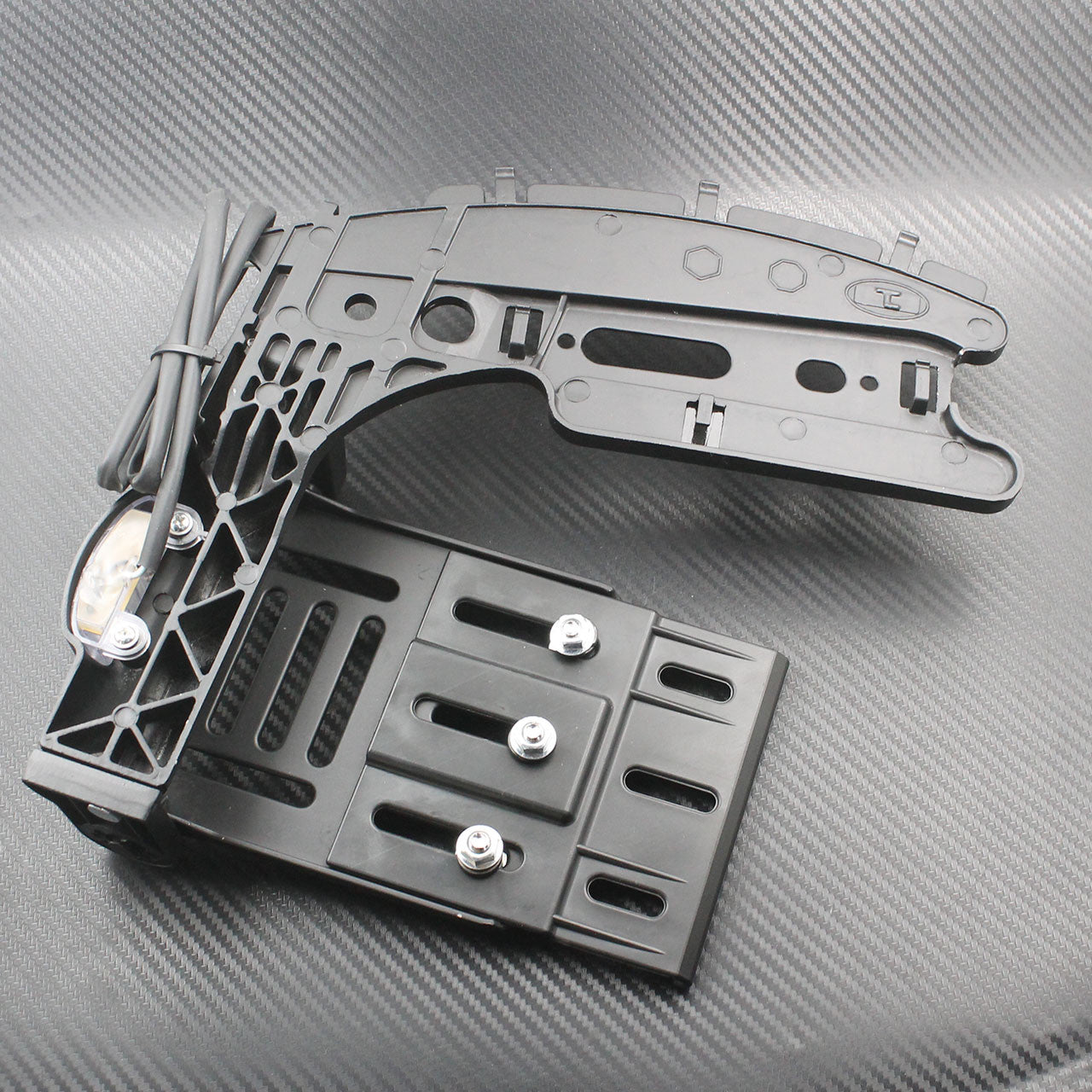 Motorcycle License Plate Side Mount LED Bracket Holder Fit for Harley XL 2004-16