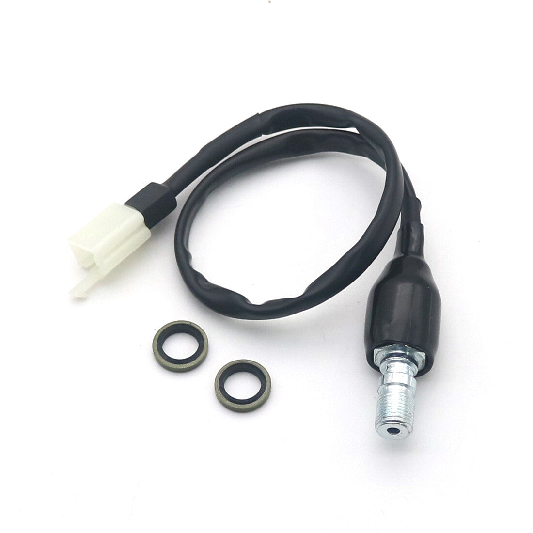 M10x 1.0mm Black Motorcycle Hydraulic Brake Pressure Light Switch Hollow Bolt Q