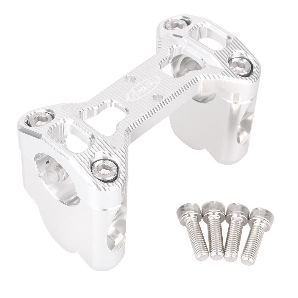 for BMW R1200GS 2013 2014 Silver Moto Motorcycle Handle Bar Riser Clamp Mount Q
