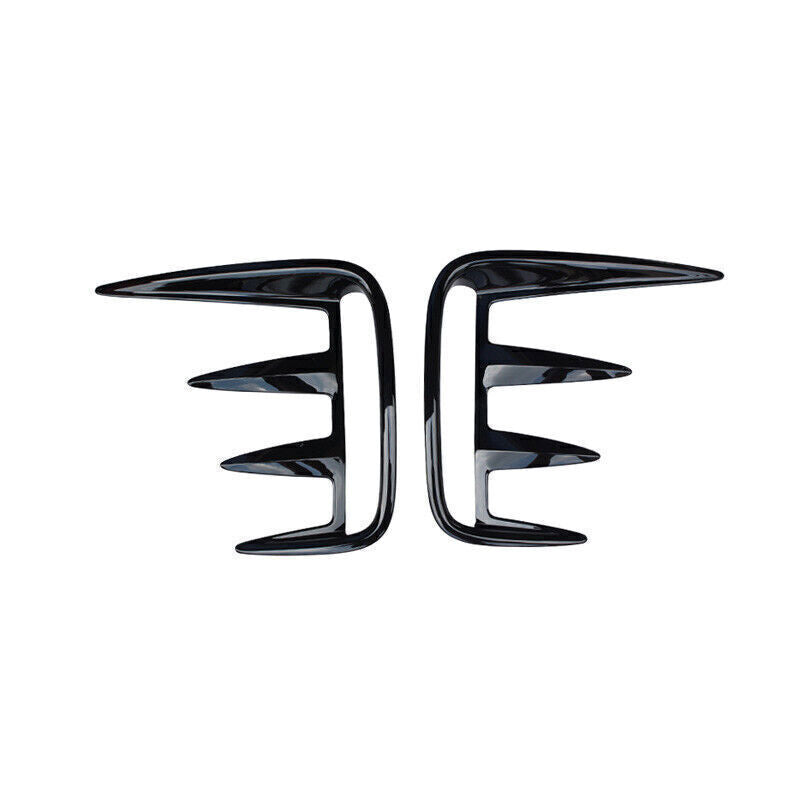 For LR Discovery 5 2017-25 Gloss Black Front Fog Light Lamp Grille Cover Trim 2X