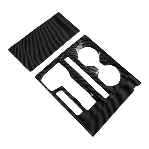 For 2021-2023 for Ford F150 F-150 Carbon Fiber Style Gear Shift Cover Trim 2pcs