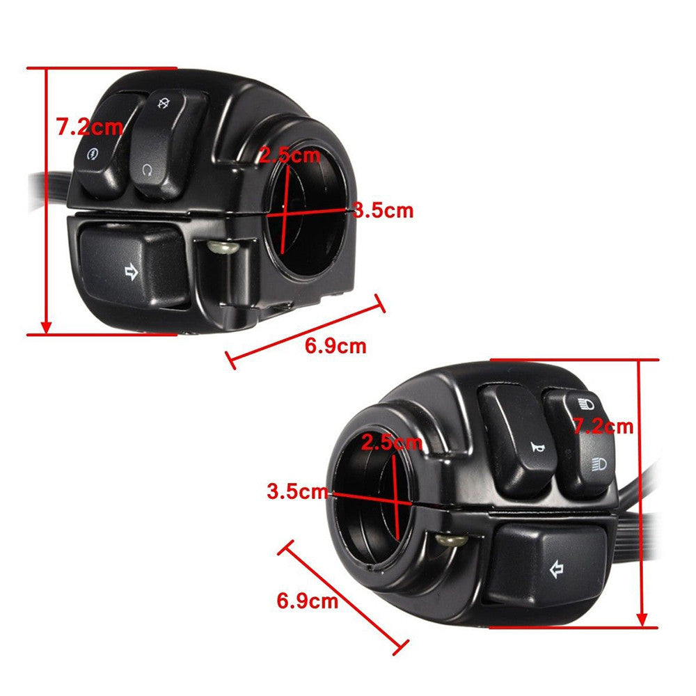 Motorcycle 1-inch handlebar spotlight driving switch + for Harley control harness