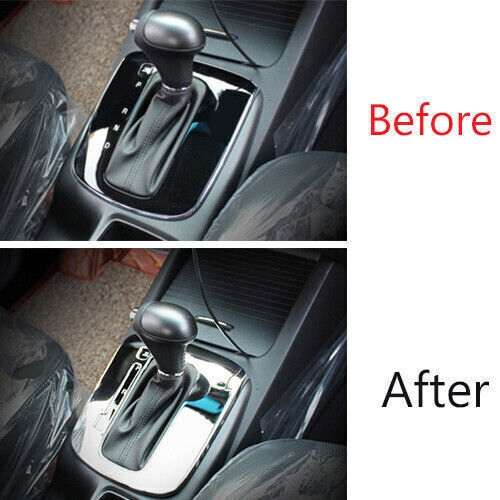 Central Console Gear Shift Cover Trim 1 for Kia K3 Forte 2017-2018 Chrome Steel