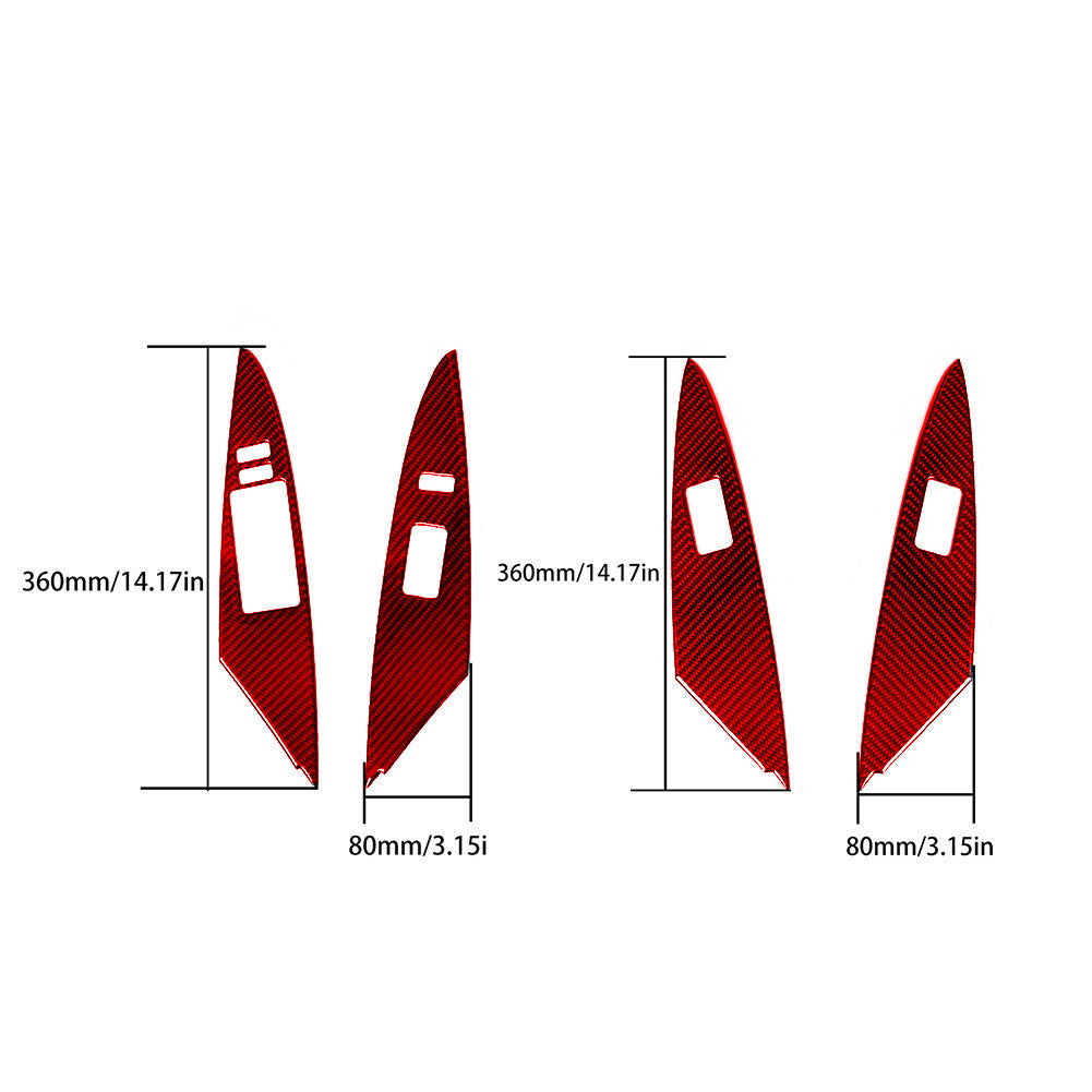 12X For Tacoma Carbon Fiber Interior Front Door Panel Cover Trim 2016-21 v