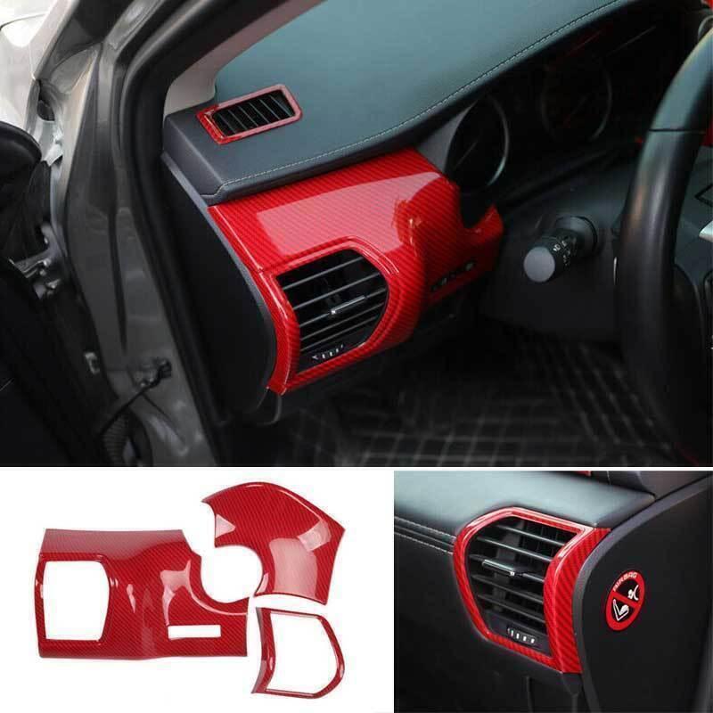 for Lexus NX 300h 200t 15-21 Red Carbon Fiber Look Interior Decor Full Set Trim