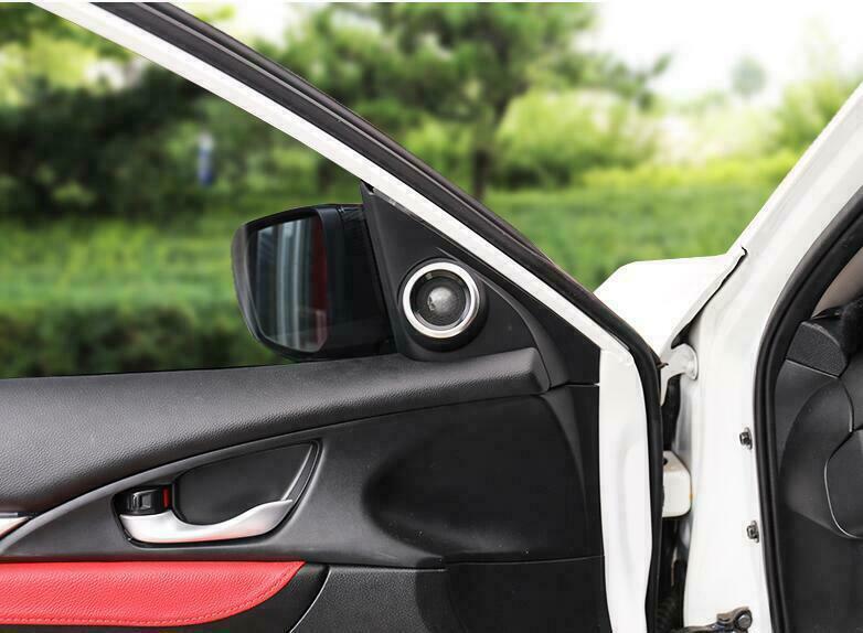 A Post Speaker Frame Cover Trim for Honda for Civic 10th 2016-2021 Silver Titanium