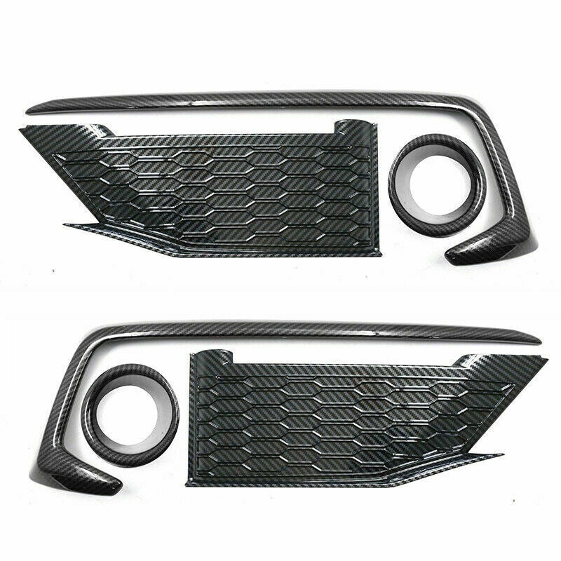 6for Honda for Civic 4dr 2019-2021 Carbon Look Front Fog Light Molding Cover Trim