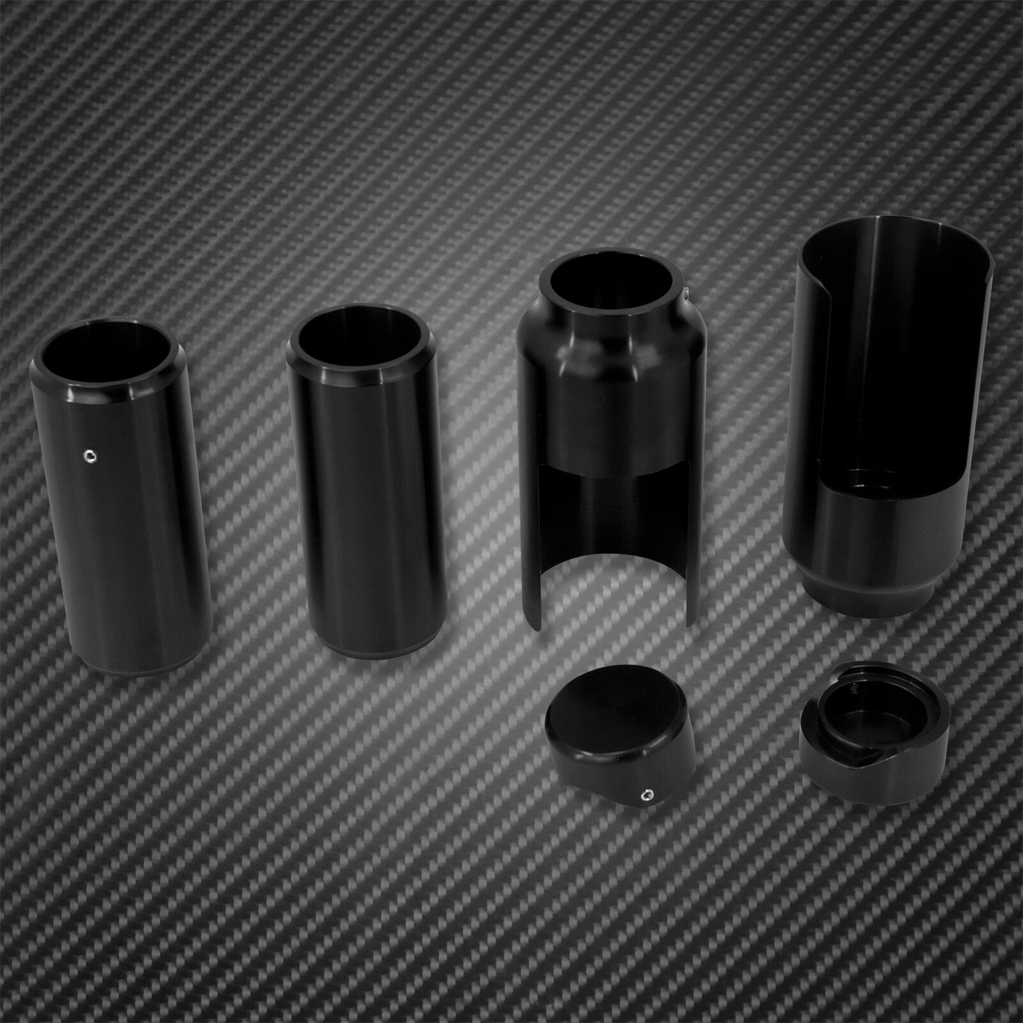 Black Front Fork Slider Boot Cover Tube Cap Set Fit for Harley Breakout 2018-21