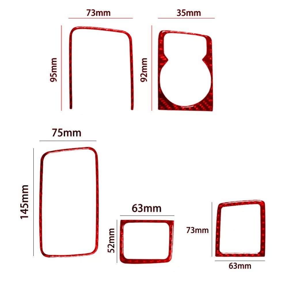2Carbon Fiber Central Rotary Shifter Switch Trim for Dodge for Ram 1500 2013-15 Hot n